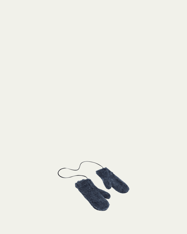 Ombrato Camel Wool Silk Mittens
